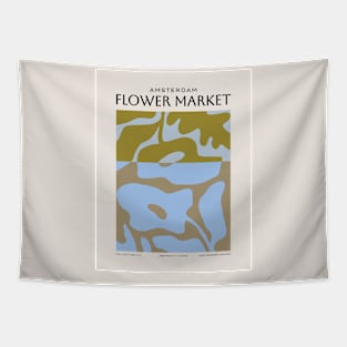 Flower Market Amsterdam Abstract Art Tapestry