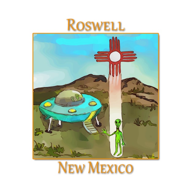 Aliens in Roswell New Mexico by WelshDesigns