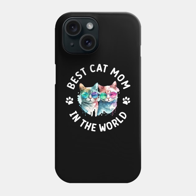 Best cat mom in the world Phone Case by Crazy.Prints.Store