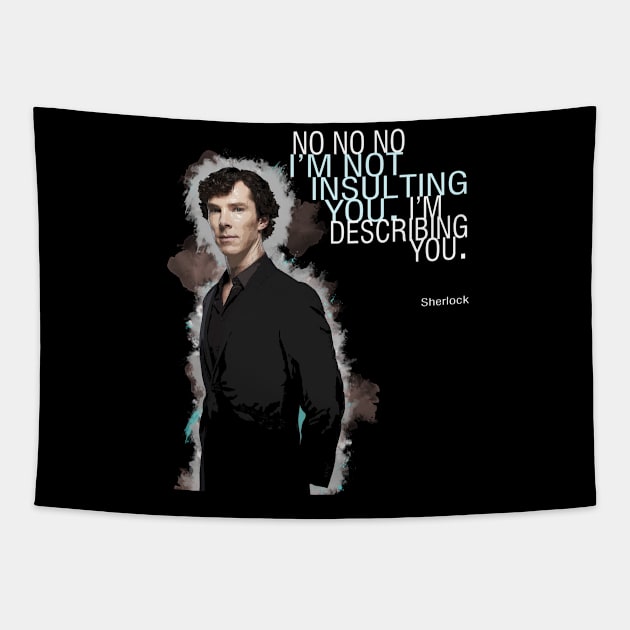 Sherlock quote 1 Tapestry by FanitsaArt