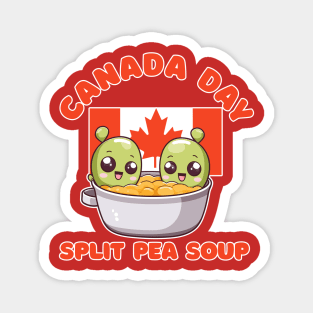 Canada Day Funny Kawaii Split Pea Soup Magnet