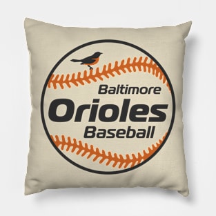 Orioles 80s Retro Ball Pillow