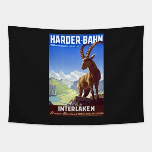 Interlaken,Switzerland,Ski Travel Poster Tapestry