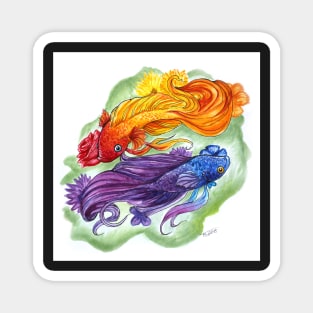 Floral Betta Fish Magnet