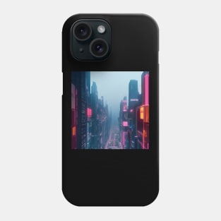 Vintage Cyberpunk City Sky View Phone Case