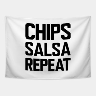 Chips Salsa Repeat Tapestry