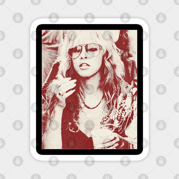 Stevie Nicks-Vintage Halftone Magnet by Ecsa