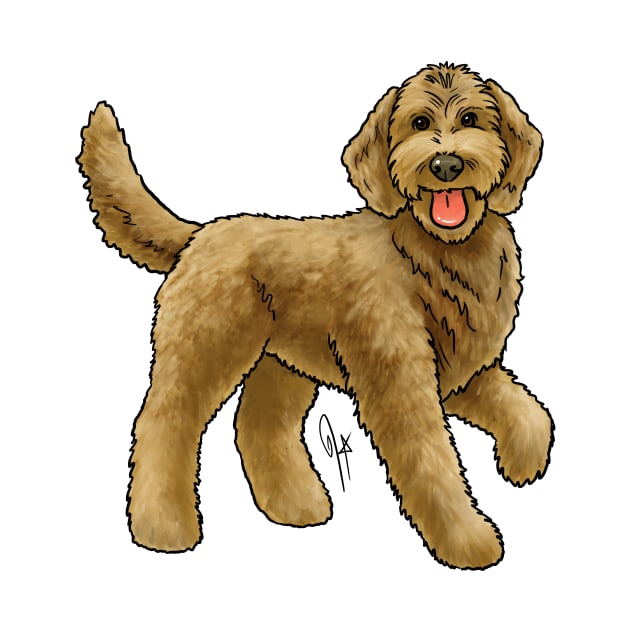 Dog -  Goldendoodle - Apricot by Jen's Dogs Custom Gifts and Designs