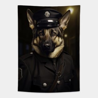 german shepard as police officer Tapestry