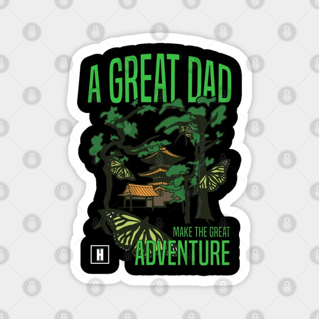 a great dad make great adventure recolor 03 Magnet by HCreatives