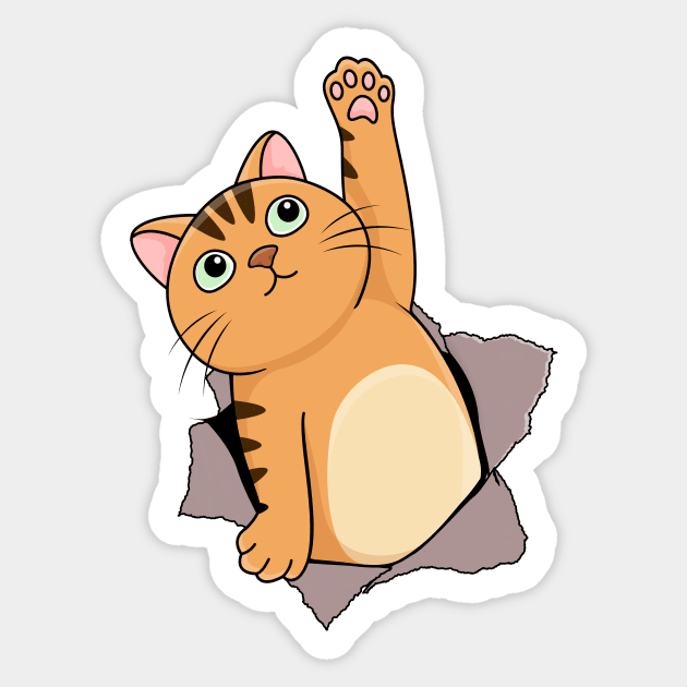 Cat Paw Vinyl Sticker Cute Kitten