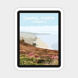 Chapel Porth Cornwall. Cornish gift. Kernow fishing harbour Magnet