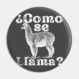 Como Se Llama Funny Vintage Style Spanish Language Pin