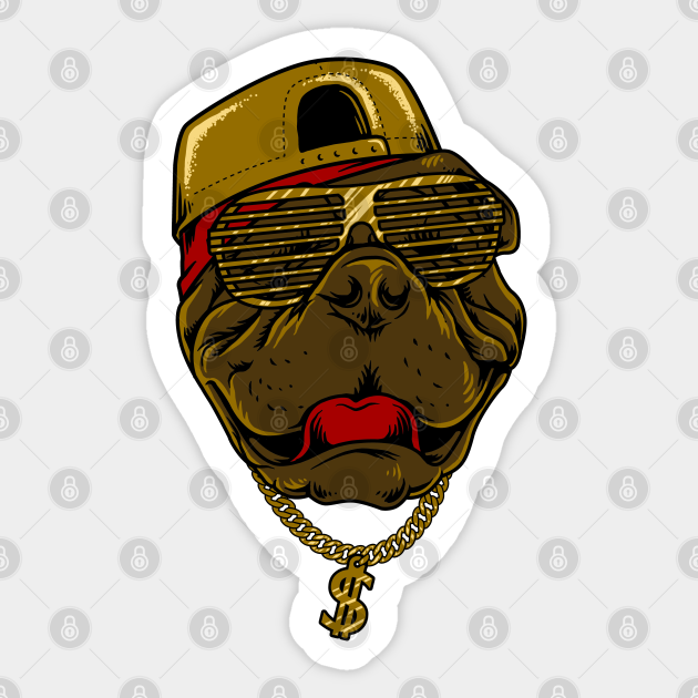 kristal zonde koppel Dog Hip Hop - Dog - Sticker | TeePublic