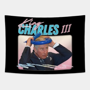 King Charles 3rd - Retro Aesthetic Fan Design Tapestry