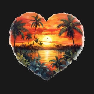 Sunset Heart 3 T-Shirt