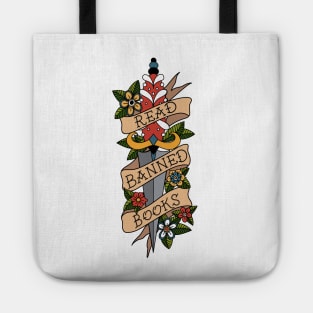 Banned Books Traditional Tattoo Tote