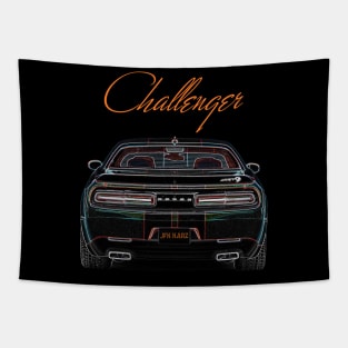 Dodge Challenger Car Rear End Tapestry