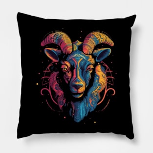 Embrace Your Inner Goat: Vibrant Zodiac Goat T-Shirt | Astrology Apparel Pillow