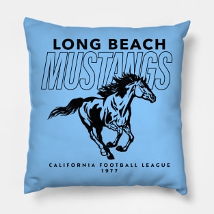 Defunct Long Beach Mustangs - California Football League 1977 Pillow