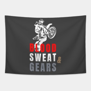 Blood, Sweat and Gears MX lovers Tapestry