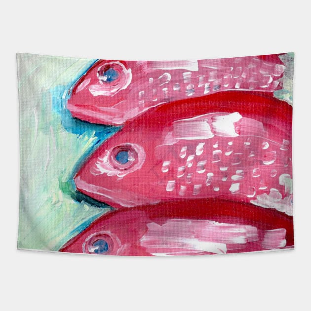 Red Snapper Tapestry by Art of V. Cook