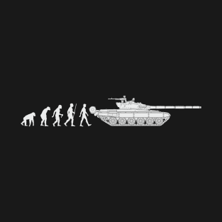 The comic evolution of a man into a T-72 tank T-Shirt