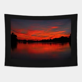 Sunset on the Wall Tapestry