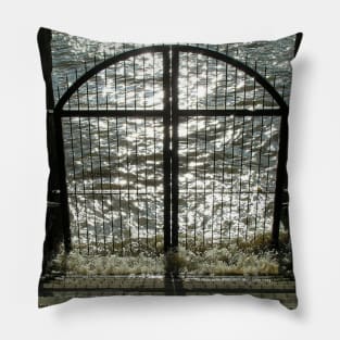 Water Gate at the Tower of London & River Thames, UK Pillow