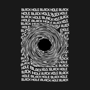 Black hole typography T-Shirt