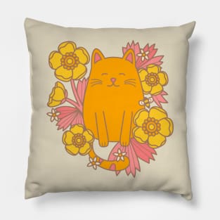 Buttercups and Kittens Pillow