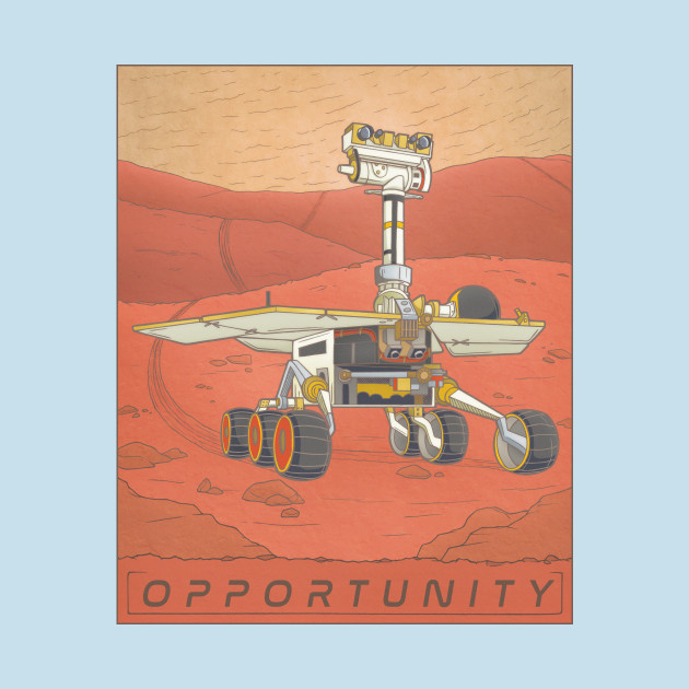 Discover Opportunity Mars Rover | A Space Fanart Illustration - Mars Rover - T-Shirt