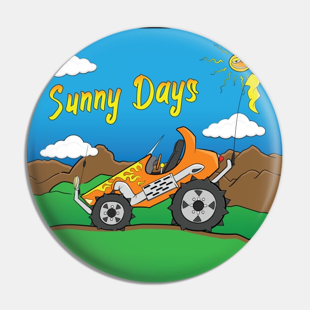 Sunny Days Orange Offroad Buggy Truck Pin by Dad n Son Designs