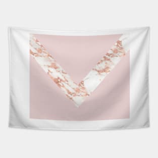 Queen pink - rose gold chevron Tapestry