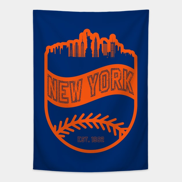 New York Baseball 01 Tapestry by Juancuan