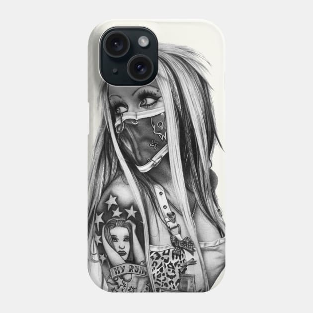 Phone Case with cool Tattoo Phone Case by Tynna's Store