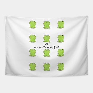 Frog Pun Hoptimistic Tapestry