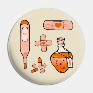 First Aid Kit - Orange Pin