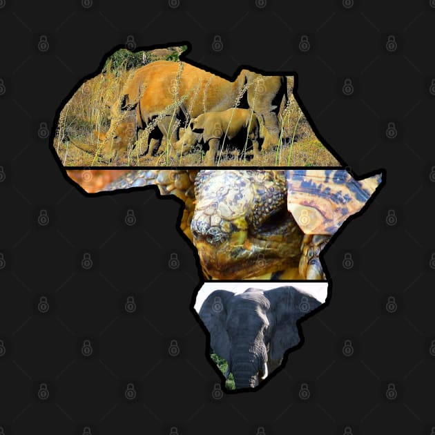 African Wildlife Continent Collage by PathblazerStudios