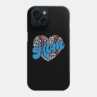 Baseball Mom Heart Shape Phone Case