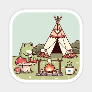 Cozy Camping Frog Magnet