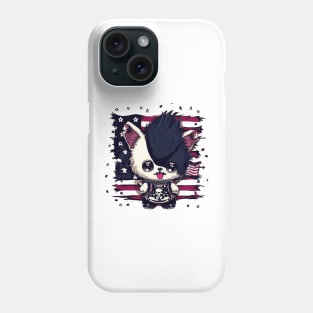 Cute Dog 4th of July Stars and Stripes Strut Phone Case