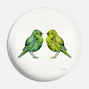 Green Birds Pin