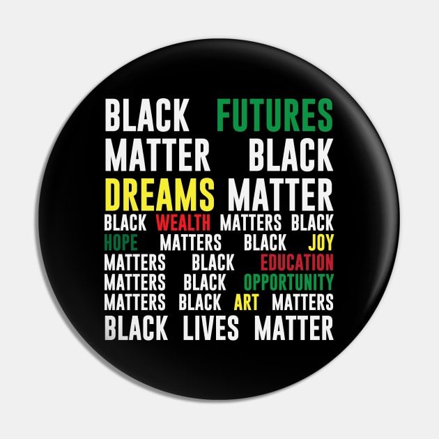 Black History Month Black Futures Matter Melanin Pride Pin by gabrielakaren