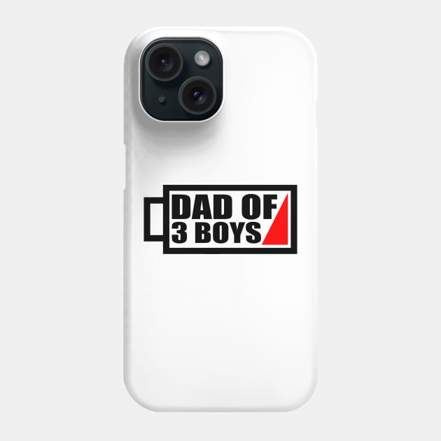 'Dad of 3 Boys' Charming Father Gift Phone Case by ourwackyhome