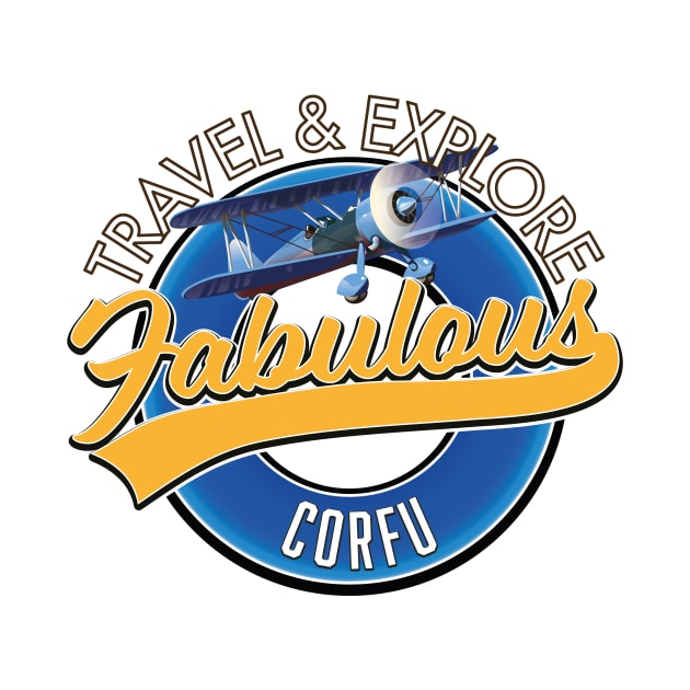 travel explore fabulous Corfu logo by nickemporium1