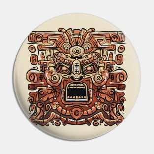 Ancient Mayan Art Pin