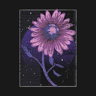 Retro Gardener Botanical Nature Vaporwave Daisy Flower T-Shirt