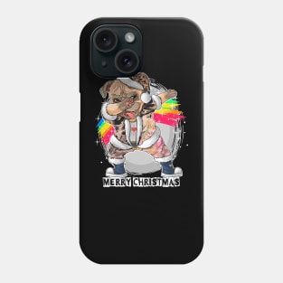 Leopard print Dabbing Pug Dog Thanksgiving Phone Case