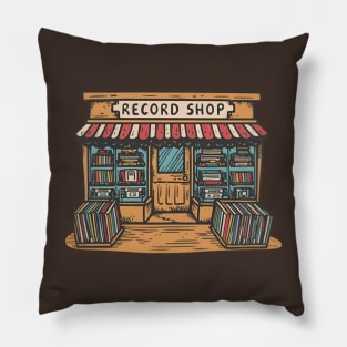 record shop Pillow